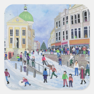 Market Jew Street Penzance Quadratischer Aufkleber