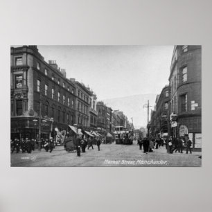 Market Street, Manchester, c.1910 2 Poster