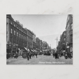 Market Street, Manchester, c.1910 2 Postkarte