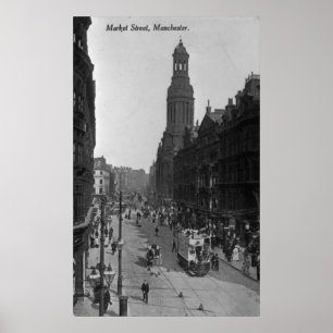 Market Street, Manchester, c.1910 Poster
