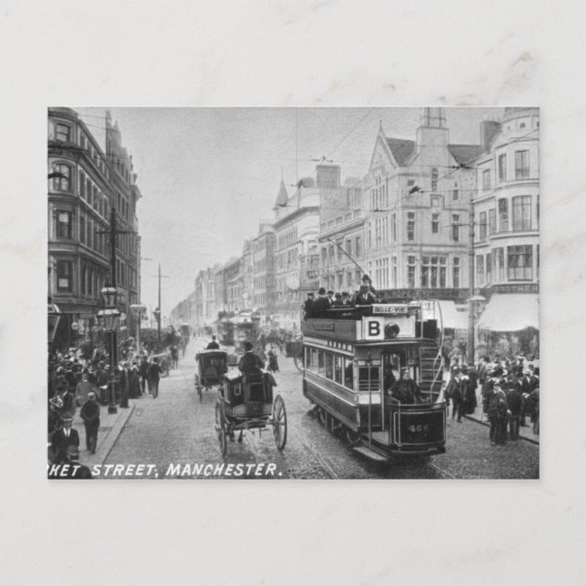 Market Street, Manchester, c.1910 Postkarte (Vorderseite)