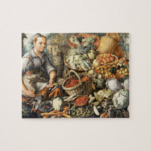 Market Woman Fruits and Vegetables