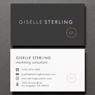 Marketing Consultant Minimalistisch Luxus Black Visitenkarte