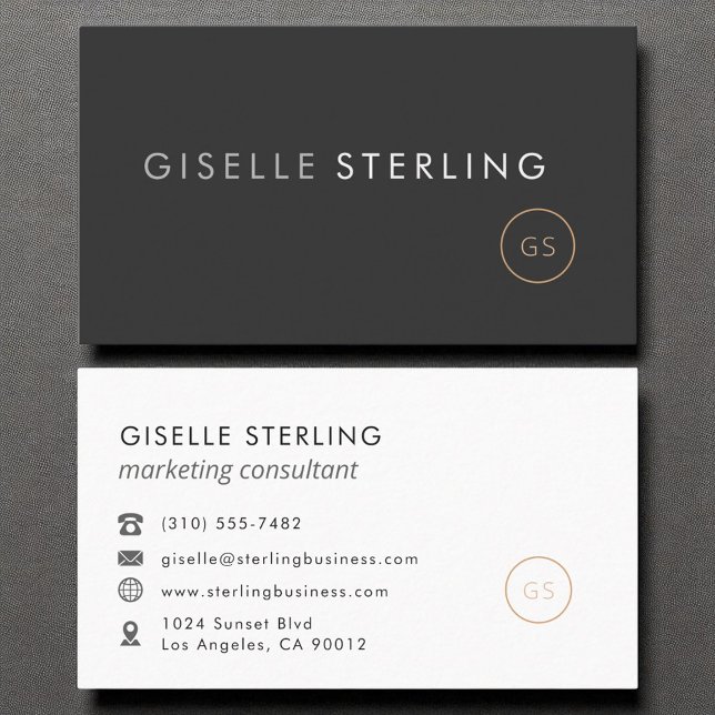 Marketing Consultant Minimalistisch Luxus Black Visitenkarte (Von Creator hochgeladen)