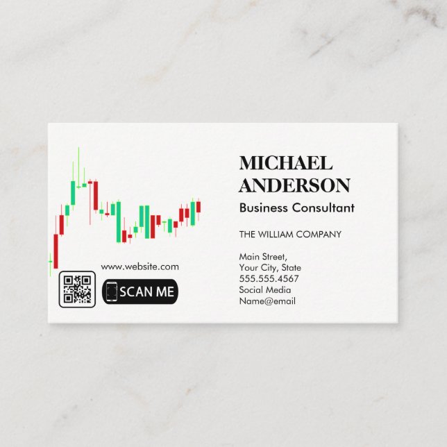 Marketing Consulting | Diagramm | QR-Code Visitenkarte (Vorderseite)