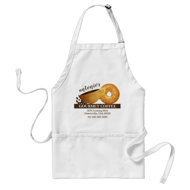 Marketing für Kaffee und Bagel Schürze (Vorne)