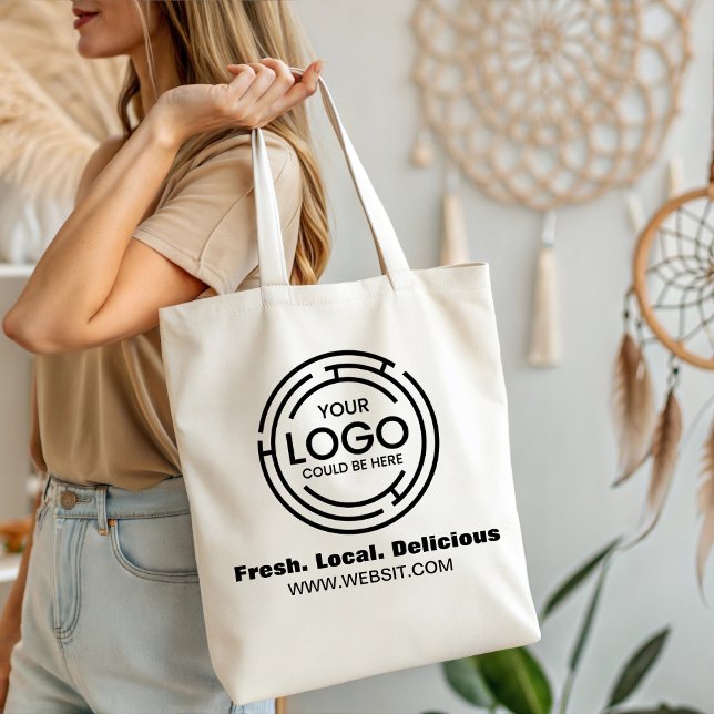 Marketing für Minimalistische Firmenlogos Tragetasche (business logo tote bags modern minimalist clean simple marketing advertising small business owner)