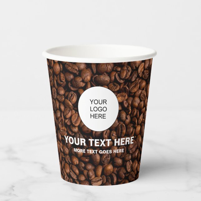 Marketing für Werbematerial-Firmenlogo Pappbecher (Vorderseite)