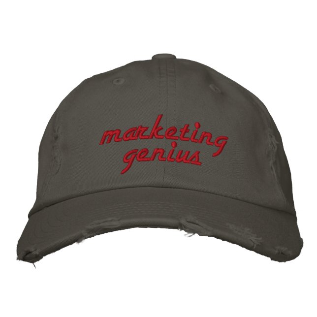 Marketing Genius bestickter Hut (Vorderseite)