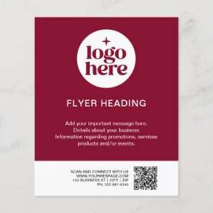 Marketing Individueller Logo-Text QR-Code Geschäft Flyer