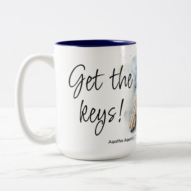 Marketing "Keys Real Anwesen" Zweifarbige Tasse (Links)
