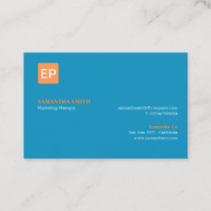 Marketing Manager Blaue Palette Visitenkarte