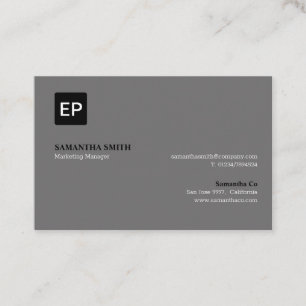 Marketing Manager Graue Palette Visitenkarte