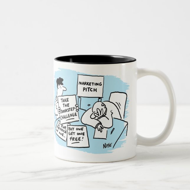 Marketing Manager mit Ideen für die Vertriebskampa Zweifarbige Tasse (Rechts)