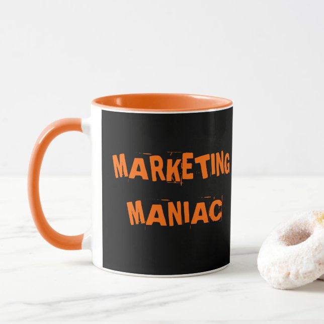 Marketing Maniac Funny Manager Exec Job Titel Tasse (Mit Donut)