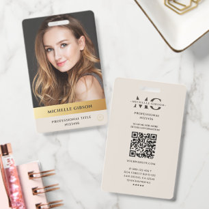Marketing-Profi Eleganter Sand-Faux-Gold Ausweis