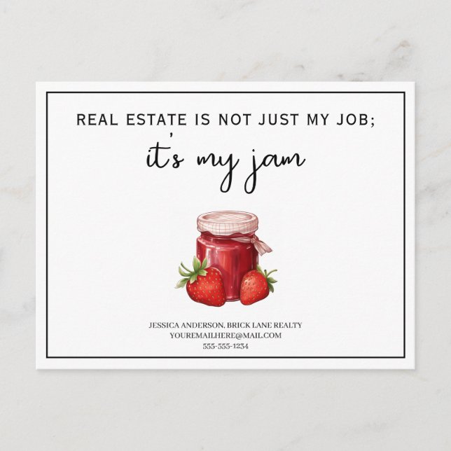 Marketing Real Anwesen ist mein Jam Realty Postkarte (Vorderseite)