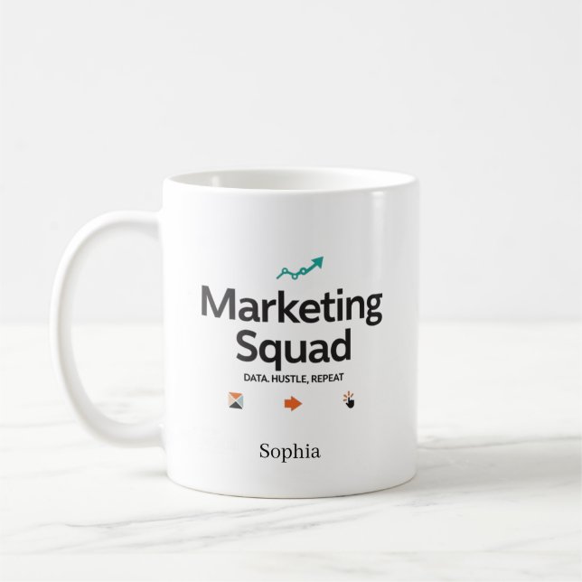 Marketing-Squad Personalisierter Name Kaffeetasse (Links)