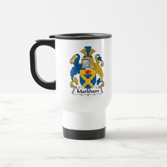 Markham Familienwappen Reisebecher (Links)