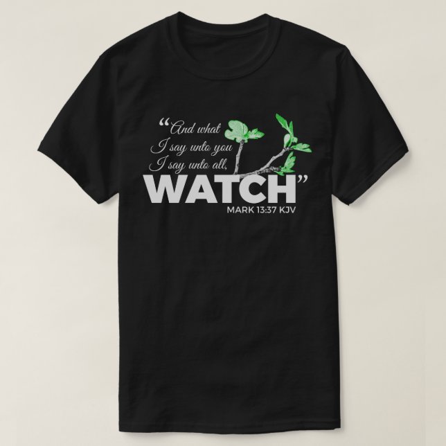 Markieren Sie 13:37 KJV - Uhr. (dunkle Shirts) T-Shirt (Design vorne)