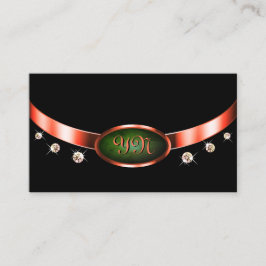 Markieren Sie das Schwarz-Hell-Copper-grüne Marmor Visitenkarte