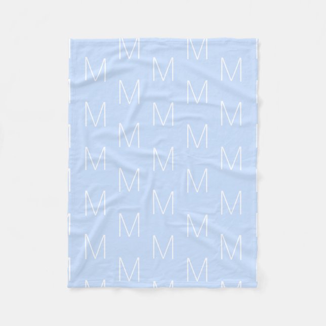 Markieren Sie den Anfangsbuchstaben des Monogramms Fleecedecke (Vorderseite)