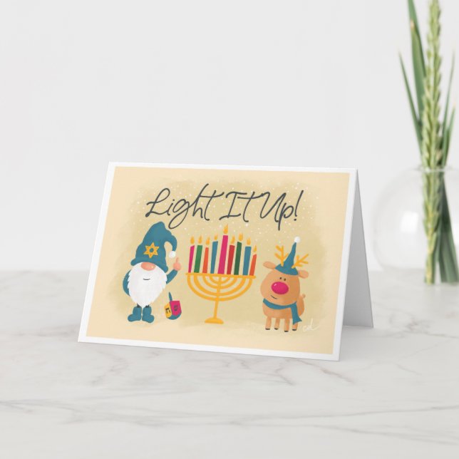 Markieren Sie die Hanukkah-Karte Karte (Vorderseite)