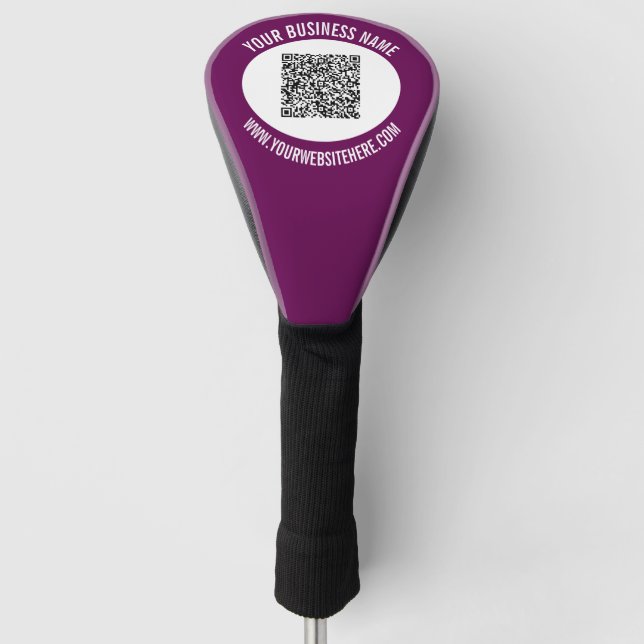 Markieren Sie Ihren QR-Code und Text Golf-Schlaglo Golf Headcover (Vorderseite)