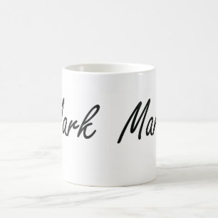 Markieren Sie künstlerischen Namensentwurf Kaffeetasse