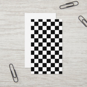 Markierte Quadrate schwarz-weiß geometrischer Retr Visitenkarte