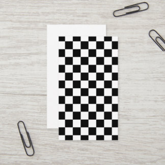 Markierte Quadrate schwarz-weiß geometrischer Retr Visitenkarte