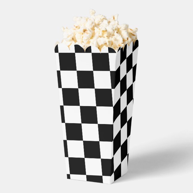 Markierte Quadrate Schwarz-Weiß-geometrisches Retr Geschenkschachtel (Geplatzt)