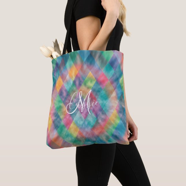 Markierter Marker Name für blass-Regenbogen-Monogr Tasche (Von Nahem)