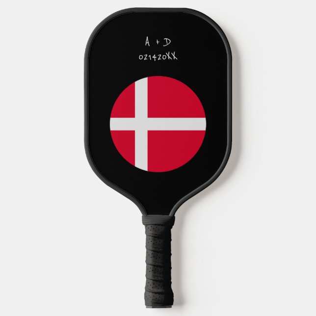Markierung für benutzerdefinierte Meldung Dänemark Pickleball Schläger (Vorderseite)