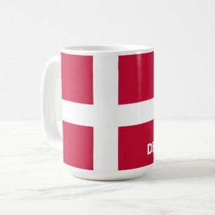 Markierung für benutzerdefinierten Text Dänemark Kaffeetasse