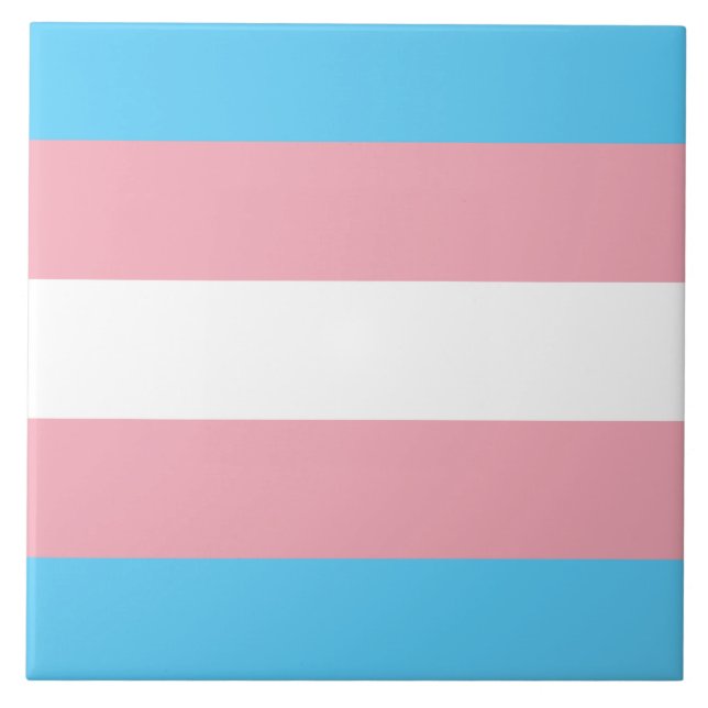 Markierung für den Trans Pride (Transgender Pride) Fliese (Vorderseite)