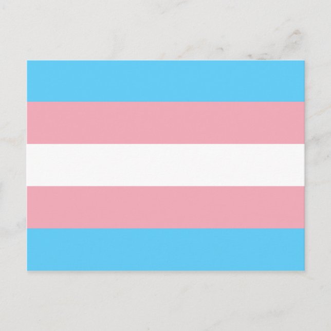 Markierung für den Trans Pride (Transgender Pride) Postkarte (Vorderseite)