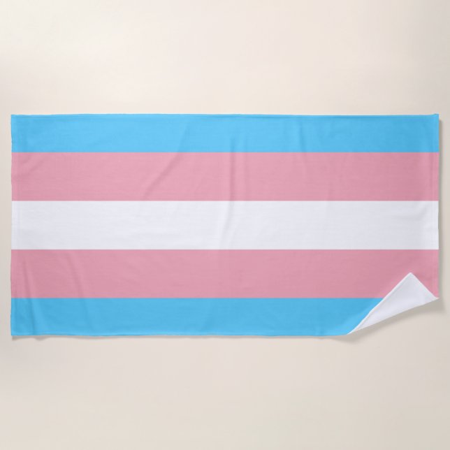 Markierung für den Trans Pride (Transgender Pride) Strandtuch (Vorderseite)