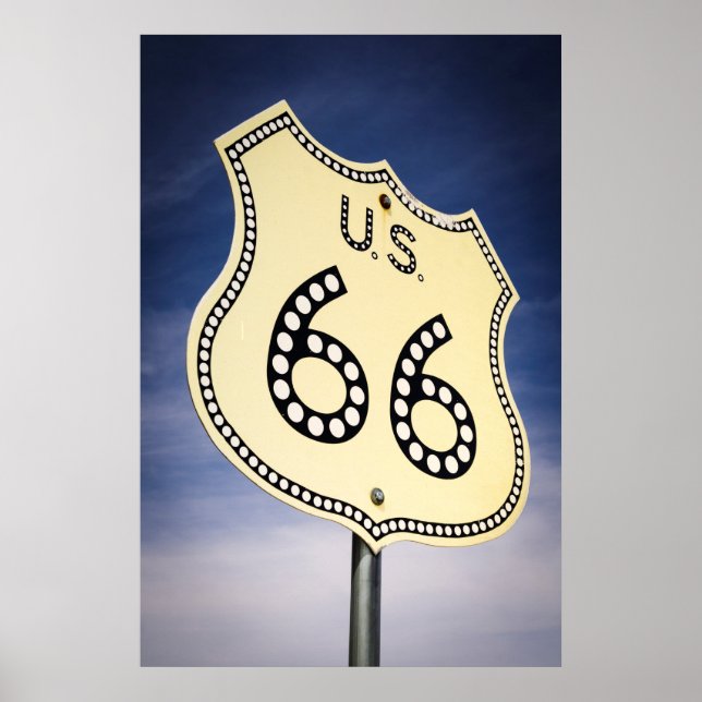 Markierung für die Autobahn 66 Poster (Vorne)