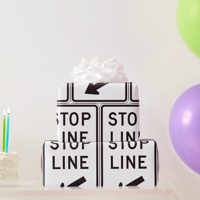 Markierung für die Haltelinie Geschenkpapier (Von Creator hochgeladen)