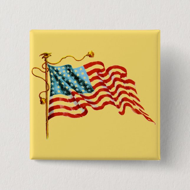 Markierung für Sterne und Streifen - Button (Vorderseite)