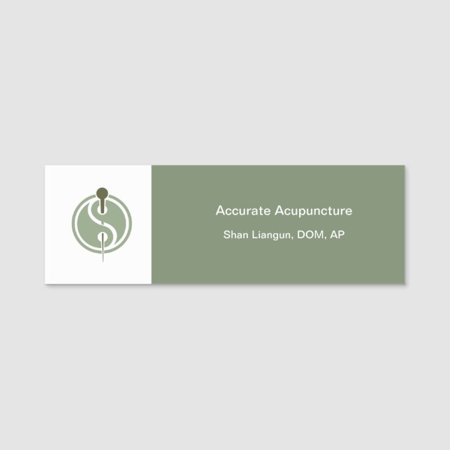 Markierungen für akupunkturintegrative Arzneimitte Namensschild (Vorderseite)