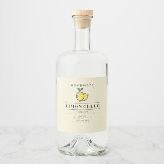 Markierungen für hausgemachte Limoncello-Flaschen Alkoholflaschenetikett