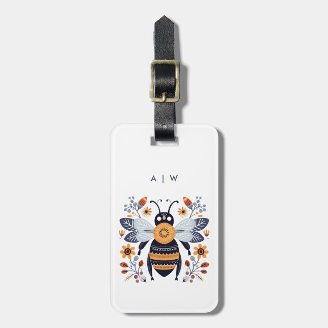 Markierungen für skandinavische Bienen Gepäckanhänger (Vorderseite vertikal)