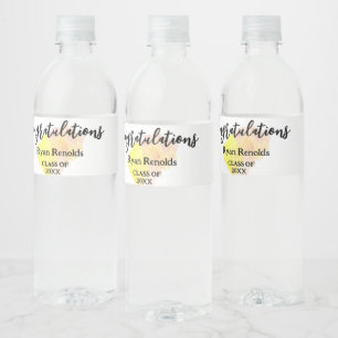 Markierungen für Wasserflaschen, Graduierungsparty