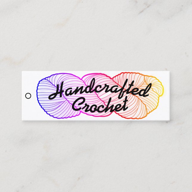 Markierungstags für handgefertigte Crochet Mini Visitenkarte (Vorderseite)