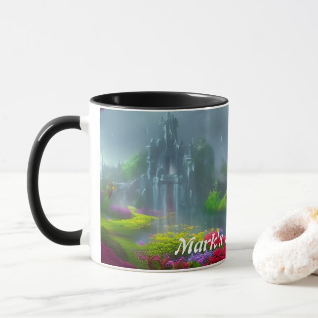 Mark's Morning Tea Personalisiert anpassbar Tasse (Mit Donut)