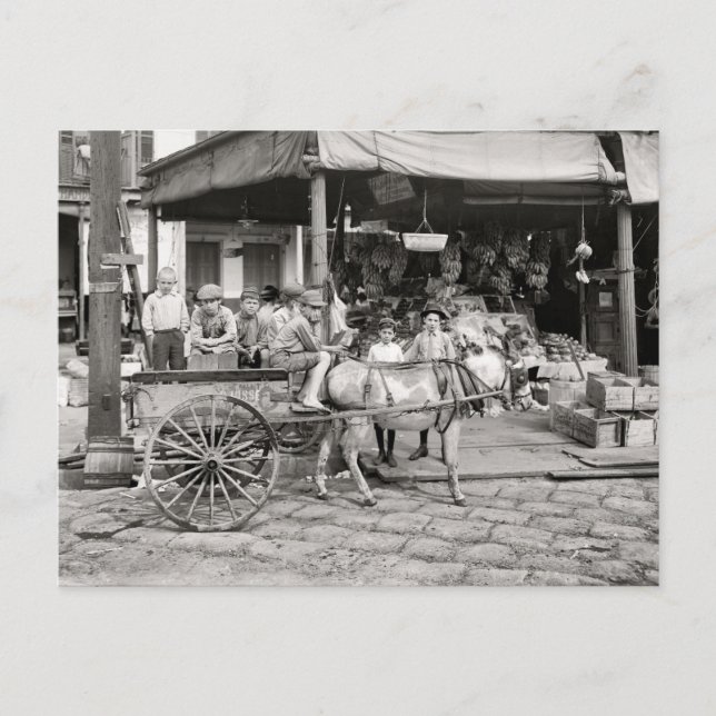 Markt des alten französischen Viertels Postkarte (Vorderseite)