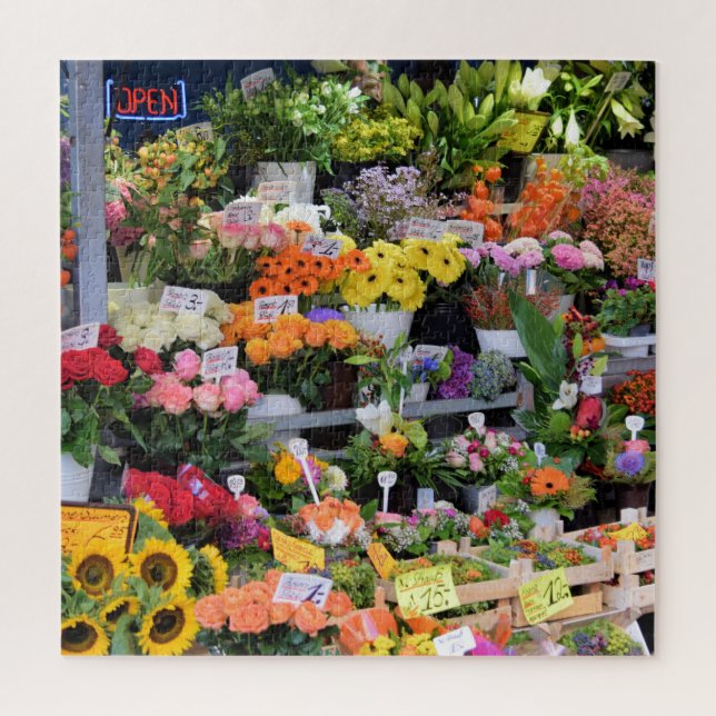 Markt für Blume - Straßen Deutschlands -20x20 -676 (Vertikal)