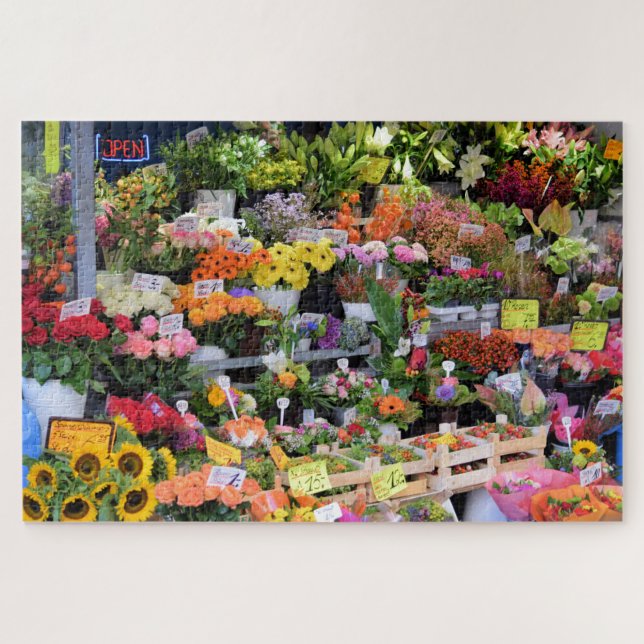 Markt für Blume - Straßen Deutschlands 20x30-1014  (Horizontal)